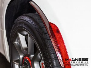 FIAT 500 Splashguards in Carbon Fiber - Set of 2 - Red Candy 